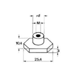 Nut for mountingrail