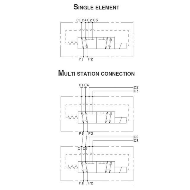 6/2-way valve 1/4