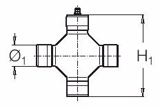 Kardankryds 35,0 x 106,0mm til 80° Vidvinkel 108/S9 aksel