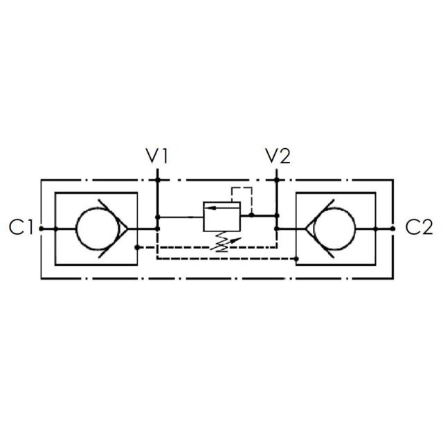 Pilot Operated Checkvalve, Double, 1/4″, w/relief