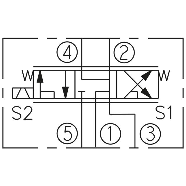 10 5/3-way prop. cartridge valve, 22 Ltr