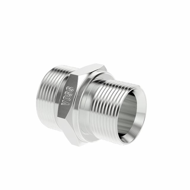 Male stud connector - L series - BSP 60° 