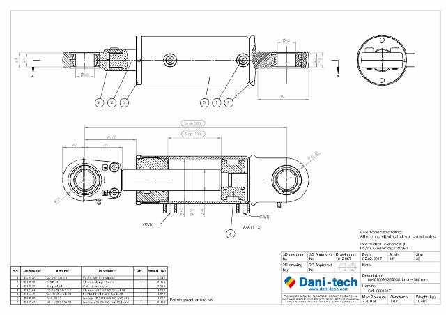 Cylinder Lmin=380mm