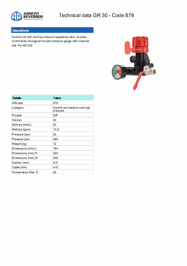 Kontrolenhed GR 30  for AR252