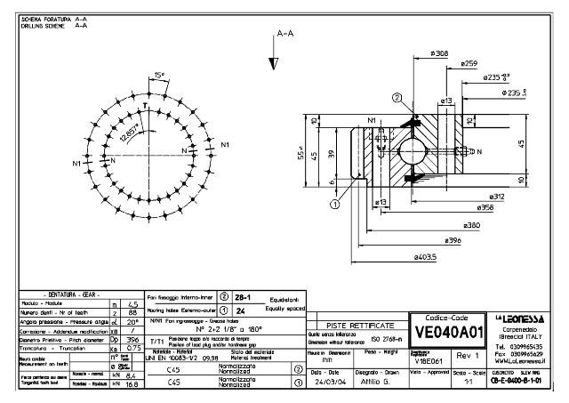 Tanddrejekrans VE040A01