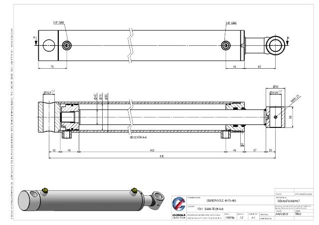 Cylinder l-min = 610 mm