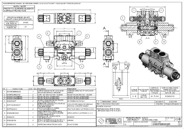 BW10 TP AE3 G1/2 24V m. Dobb chok