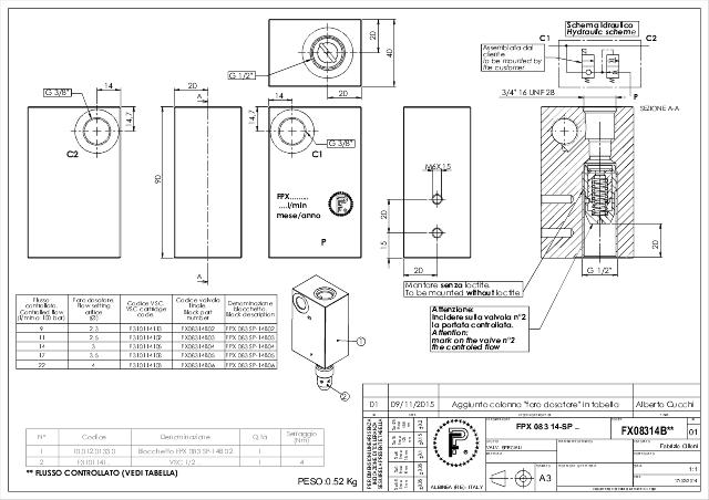 Manifold med VSC 1/2 - 9 l/min