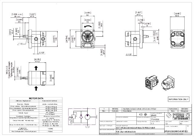 HPLMA2 Gr.2 8,5 cm³ Gearmotor Tysk, 1:5 konisk