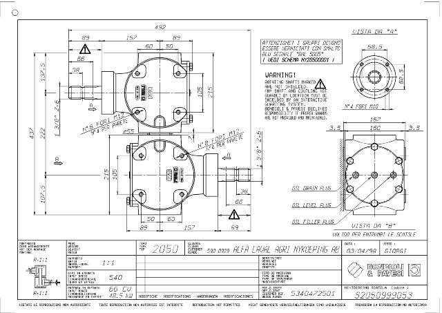 S2050 dobbeltgear 1:2,31 - Z= 1 3/8″ Z6