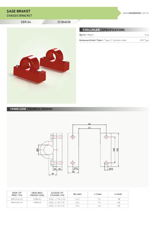 Chassis bracket set complete