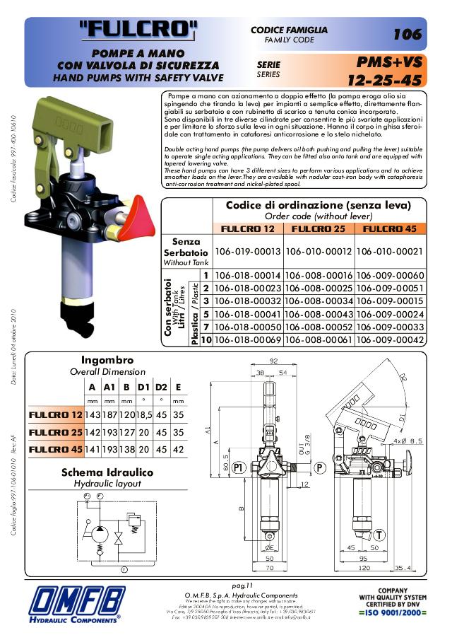 PMS+VS 25 Håndpumpe - 5 Liter tank