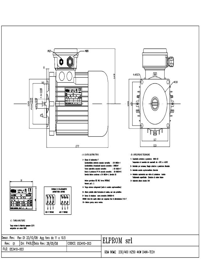 Motor 4,0 kW 2850 S3 PTO