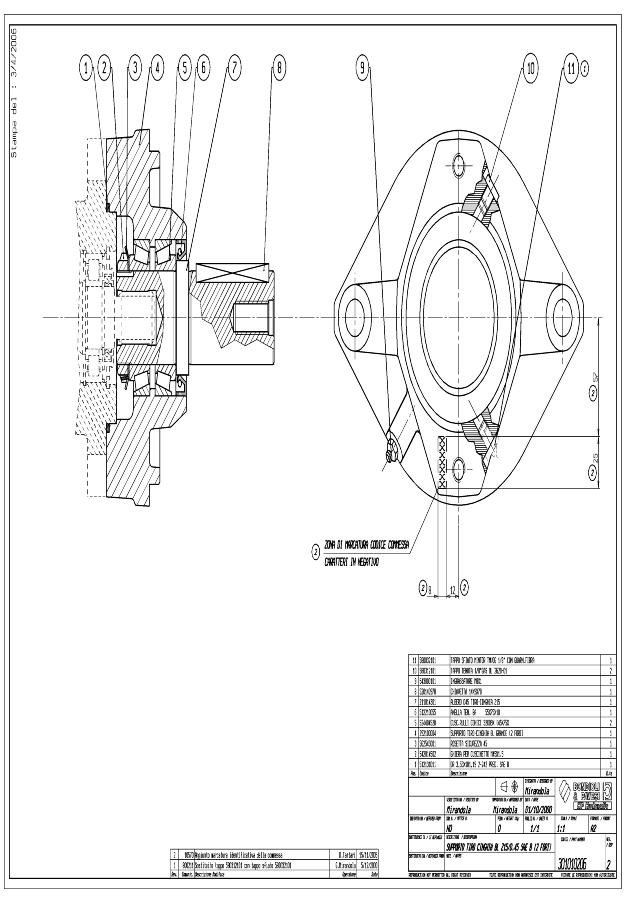 Forsatsleje f. SAE-B Z15 ø45mm