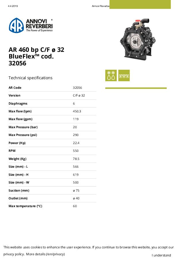 AR460 bp c/f(D.32)+ca+c pc+vsr Blue Flex