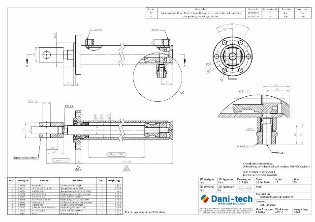 Cylinder Lmin = 449 mm