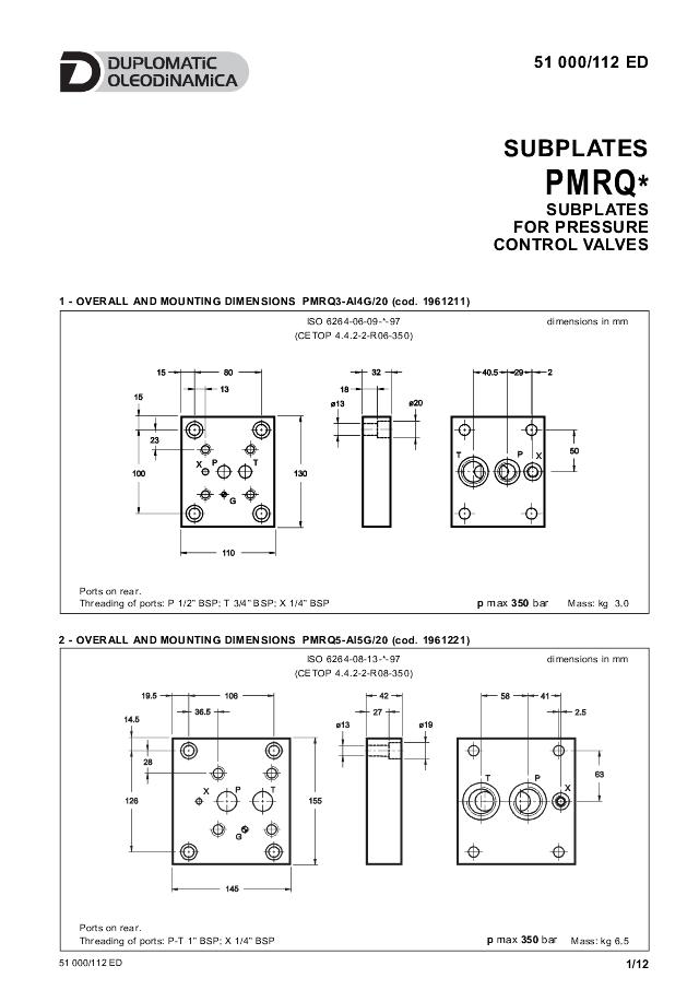 Bundplade for RQ(M)3P