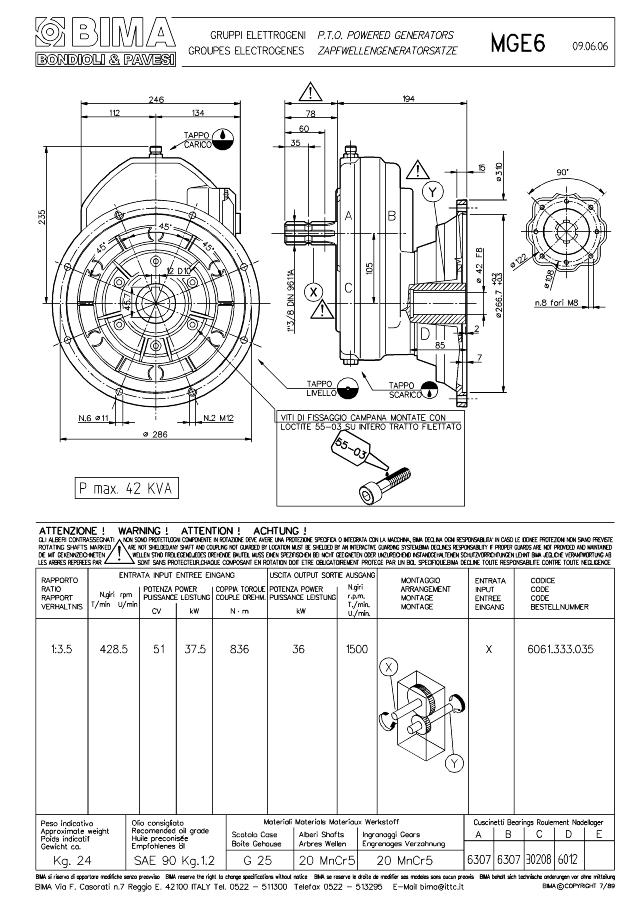 MGE6gear 1:3,5_1 3/8Z-ø42 SAE