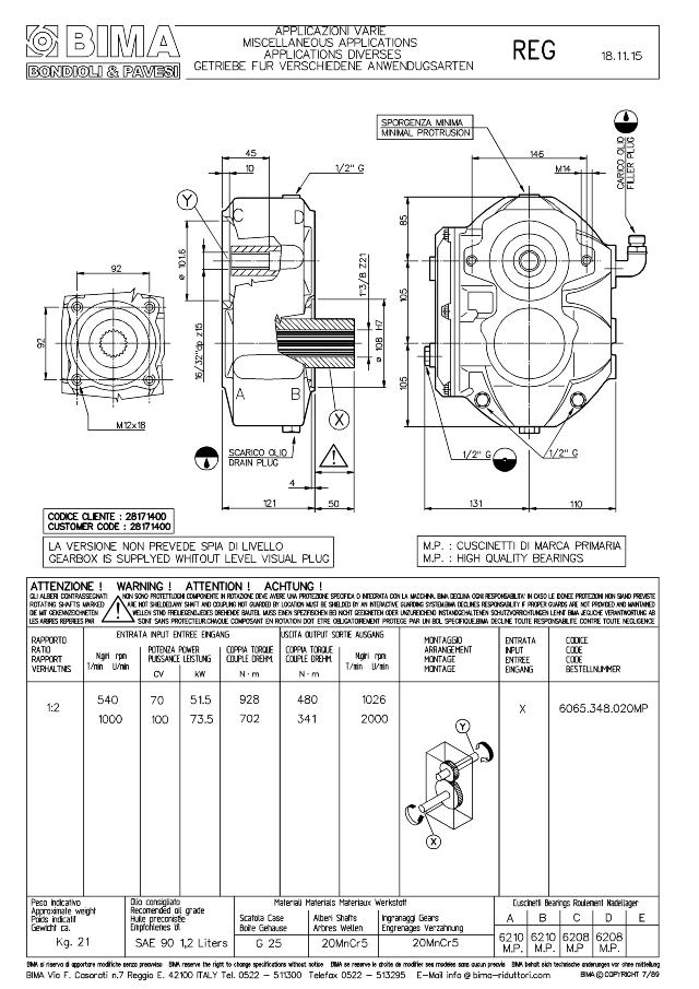 M7 gear 1:2_1 3/8Z21F-SAE-B-Z15