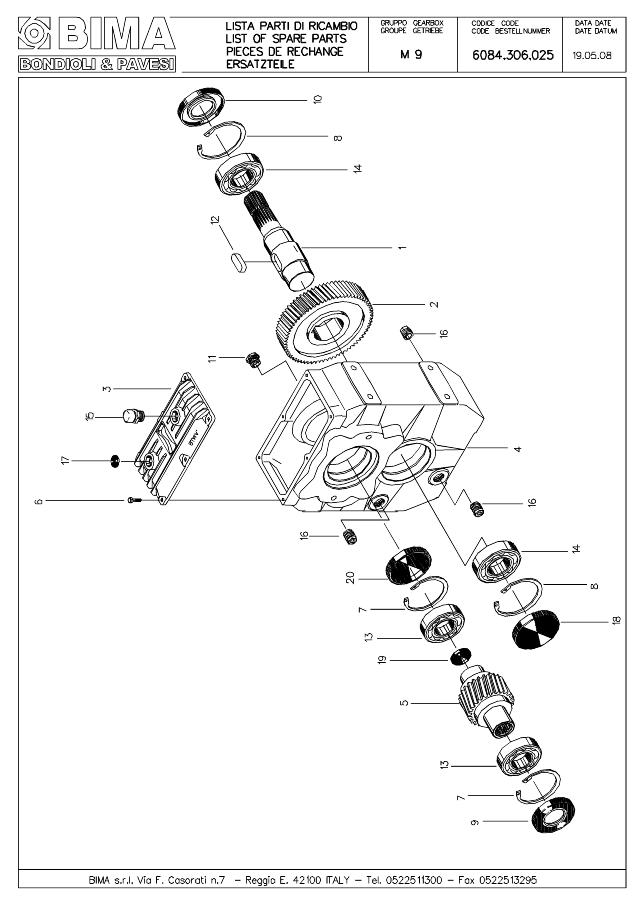 M9 gear 1:2,5_1 3/8Z21-SAE-BZ15