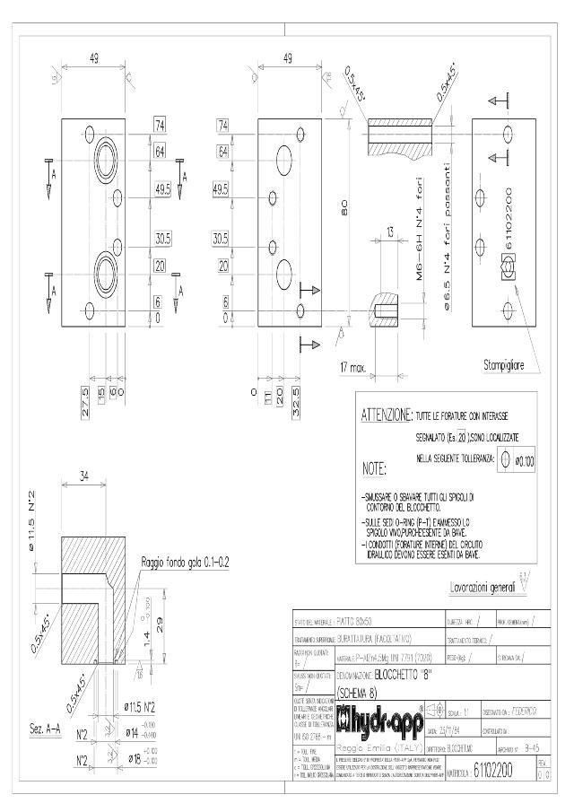 Manifold ventiler langs tank ″8″