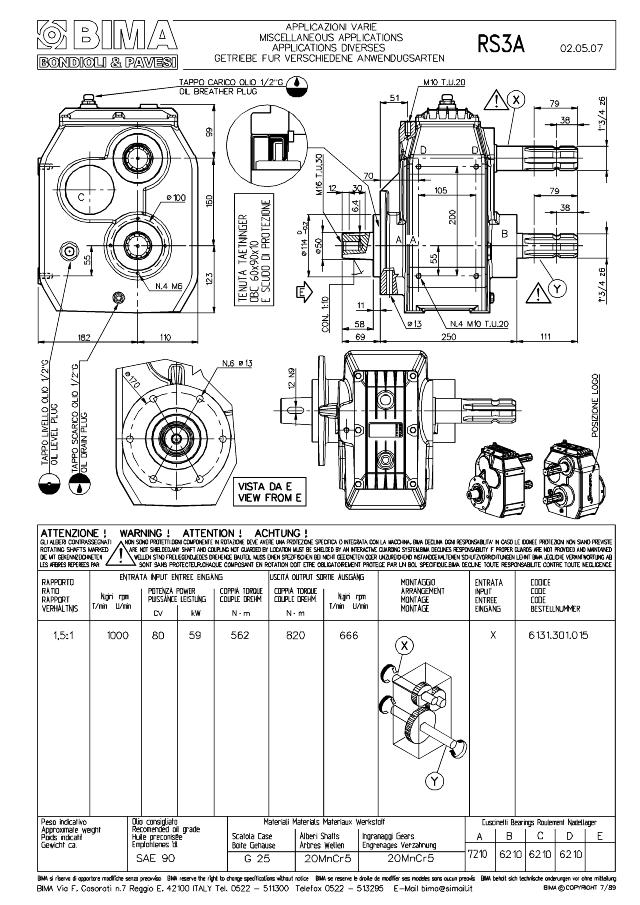 RS3A 1,5:1 1 3/4″ Z6x2 - ø50