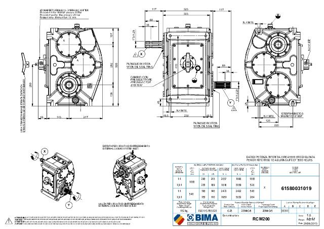 RCM200 1,9:1 1-3/4z6/1-3/4z20