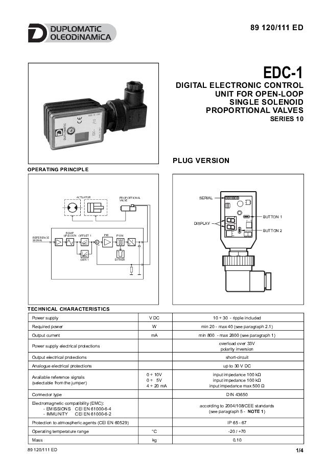 Stik proportional EDC-113/10E1