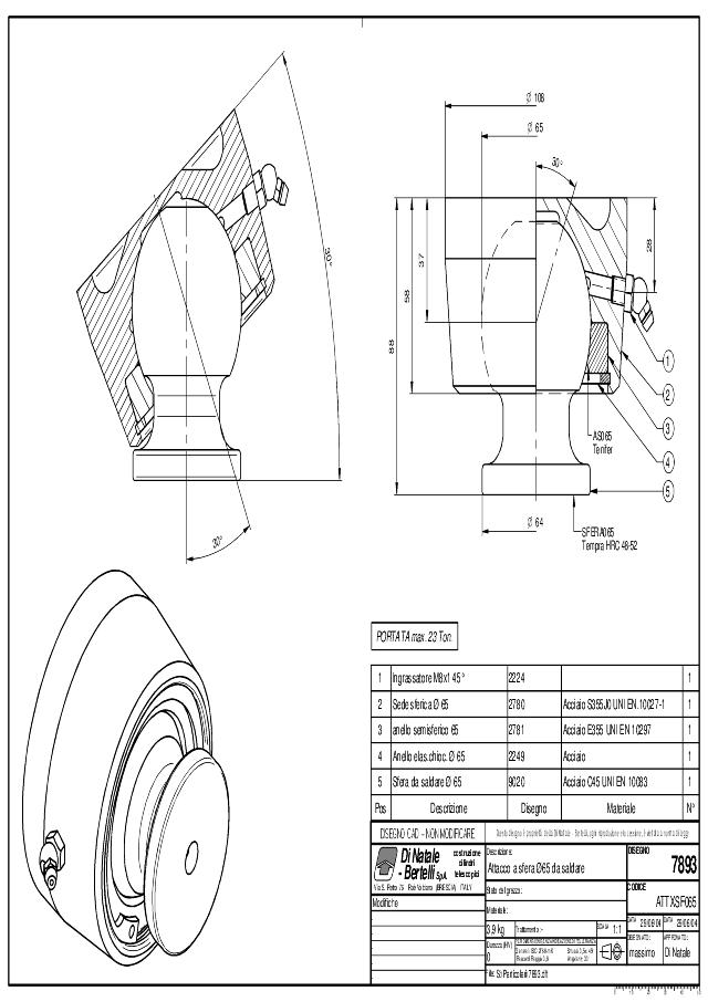 Kugleskål komplet Ø65mm m kugl