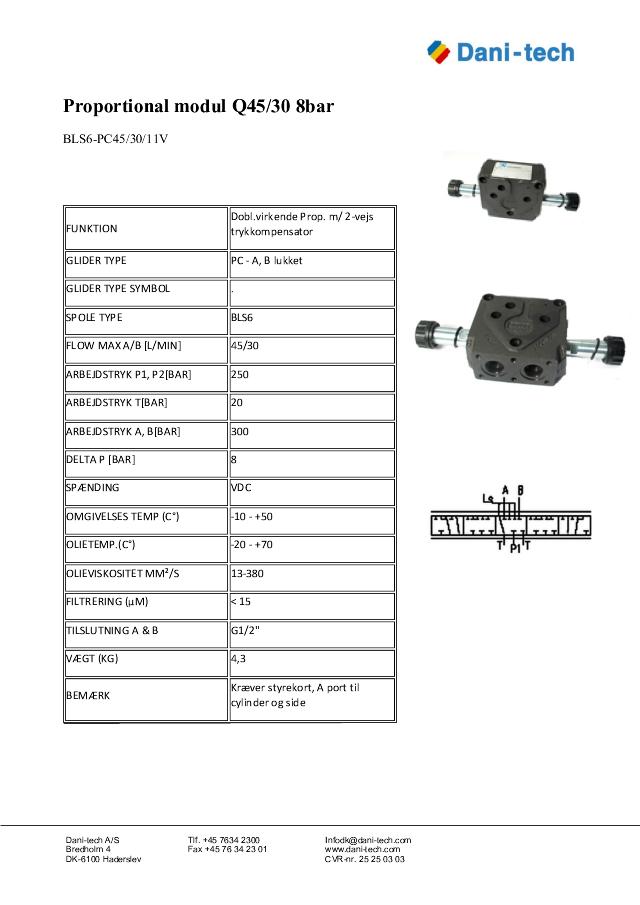 Proportional modul Q45/30 8bar