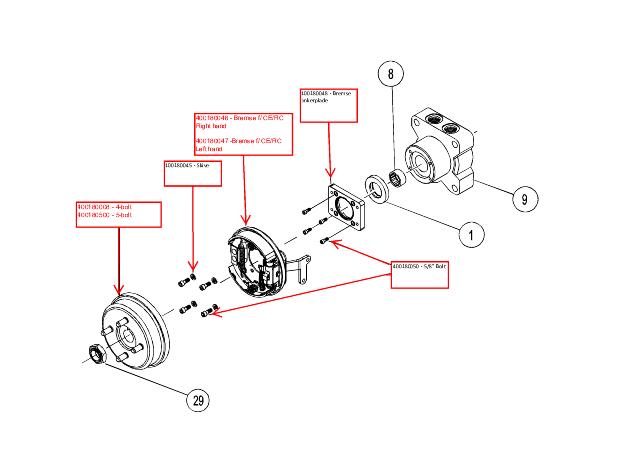 Tromle for CE (1-1/4″) 4-bolt