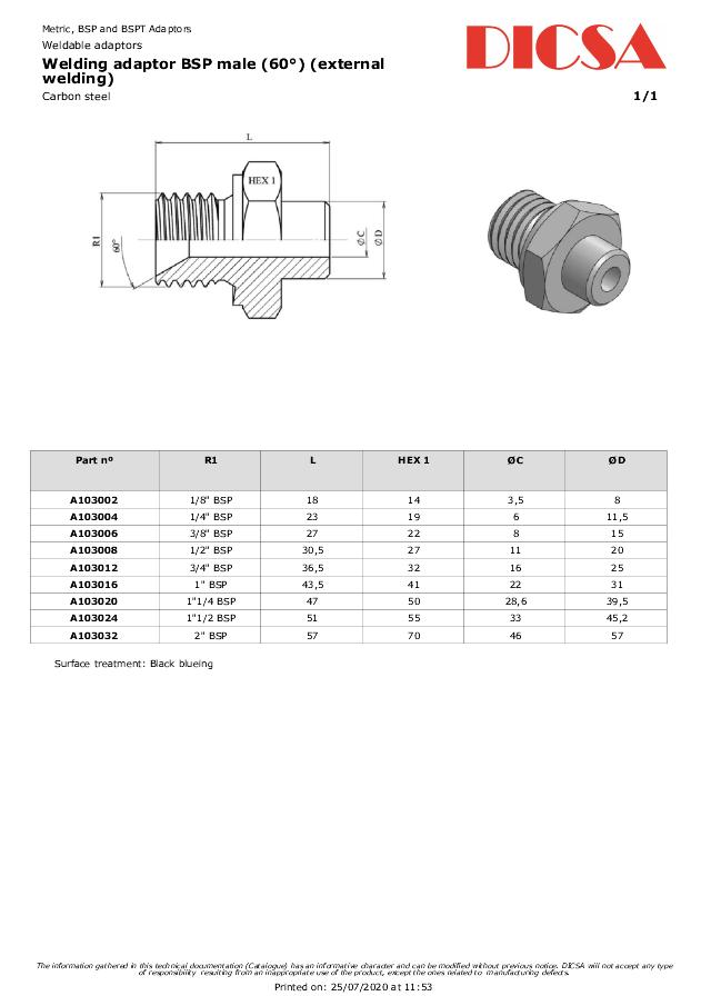 Svejsestuds BSP 60° Han 