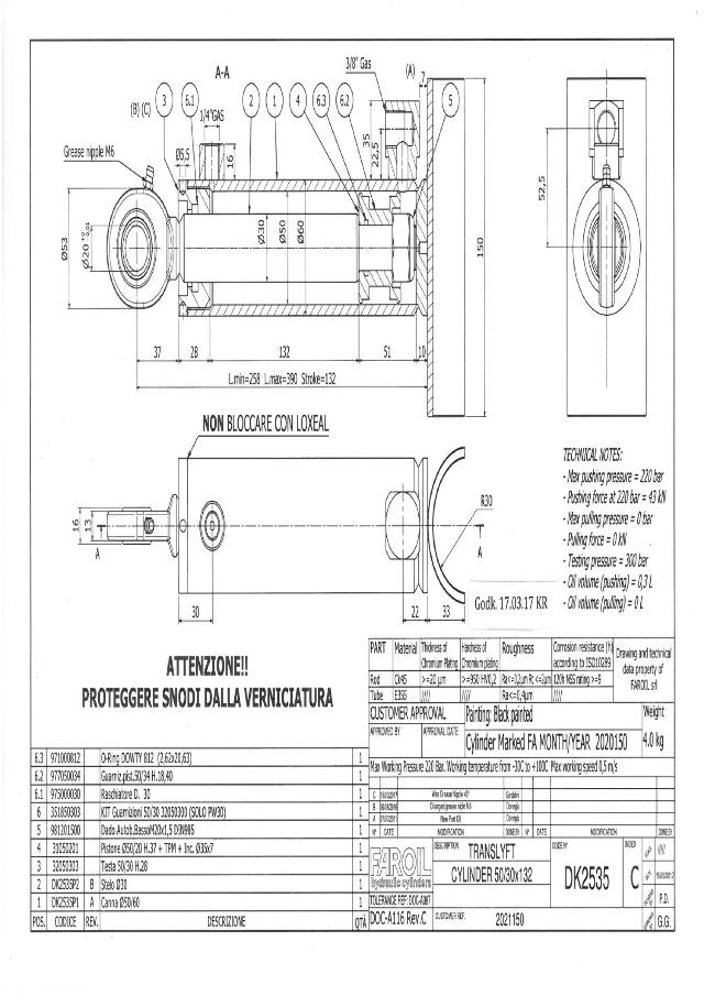 Cylinder 50/30-132