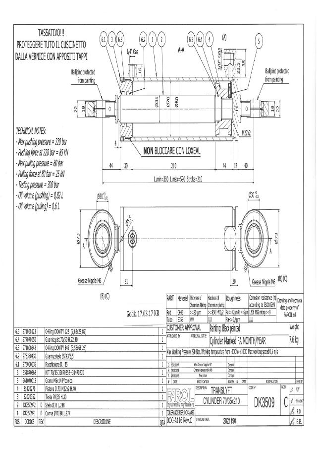 Cylinder 70/35-210