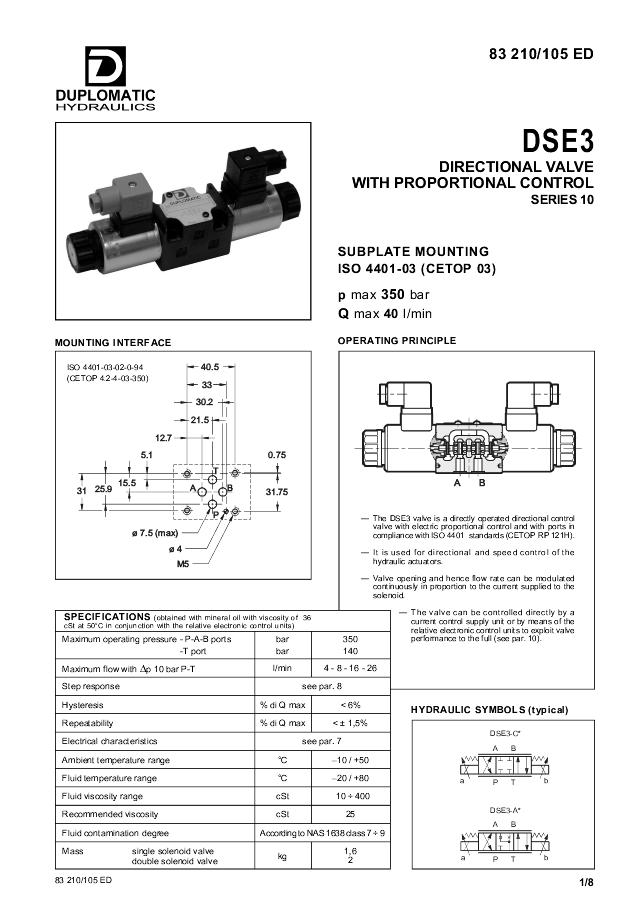 Prop.ventil S1- 4l/min