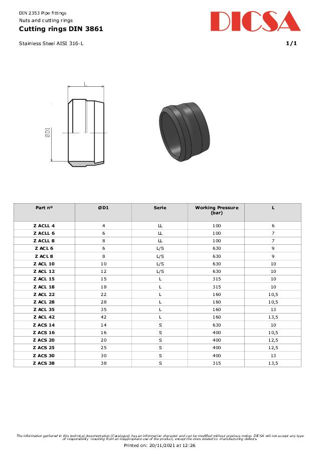 Profilring  - AISI 316L