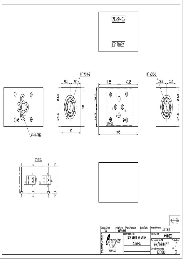 Blok 2xVC10-2  ″A+B″ u. ventil