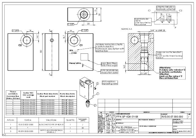 Manifold med VSC 3/8 - 3 l/min