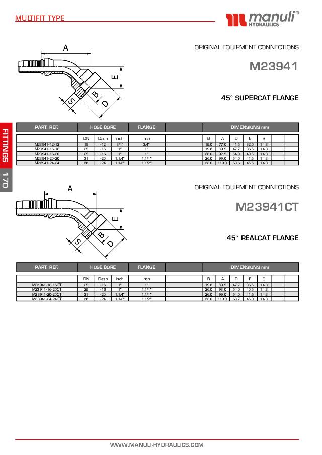 Supercat Indstik 45° Flange 