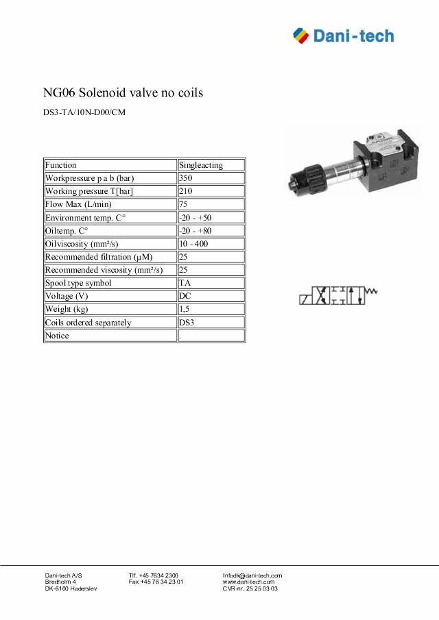 NG06 Magnetventil u/Spoler