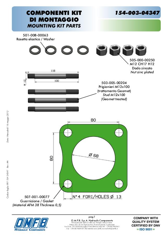 Montage kit PTO 10-40