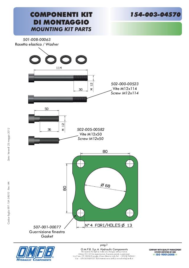 Montage kit PTO 2-100