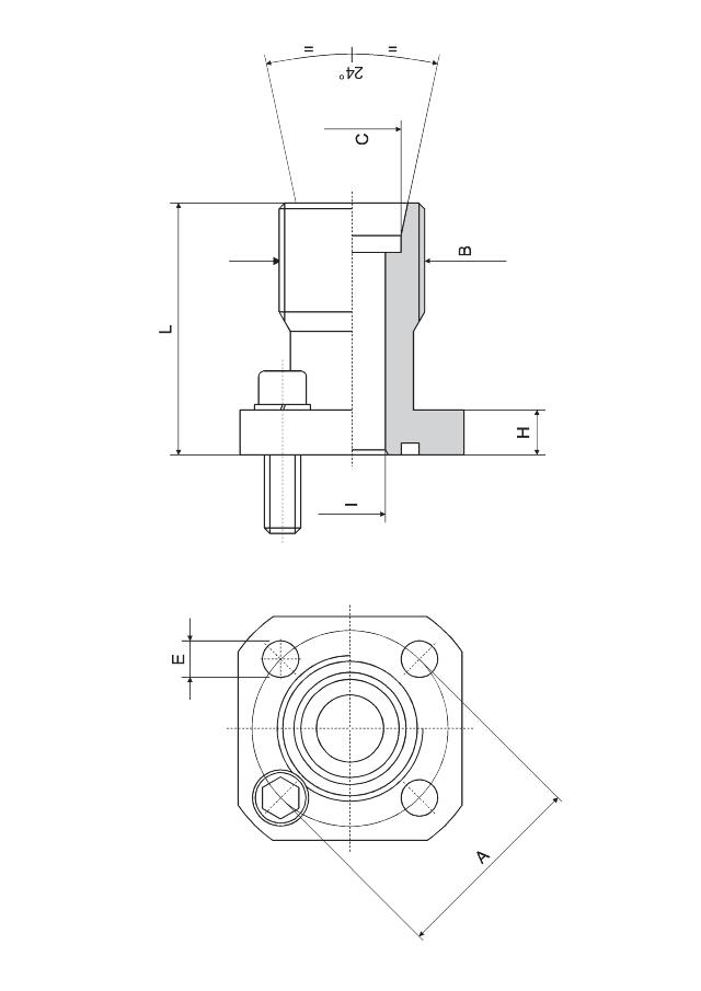 Portflange R40 lige 20S