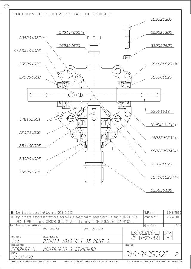 S1018 T-Gear 1,35:1 - X= Ø25 h8 - Y= Ø25 h8 - Z= 1 3/8″ Z6