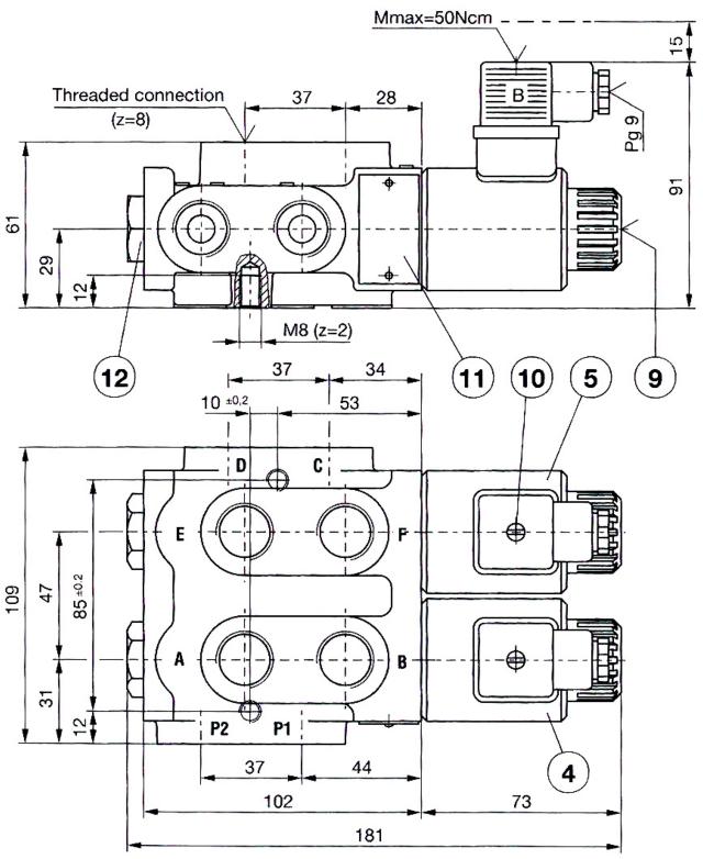 8/3-vejs ventil KV-8/3-6-3/8