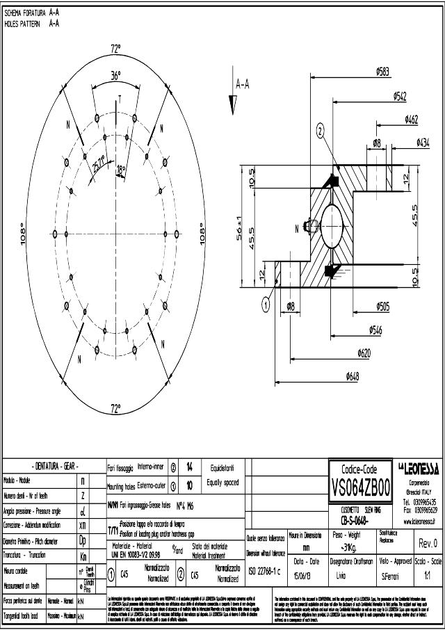 Flange drejekrans Z  Ø648