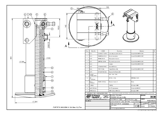 Hydr støtteben 8,5T-250MM