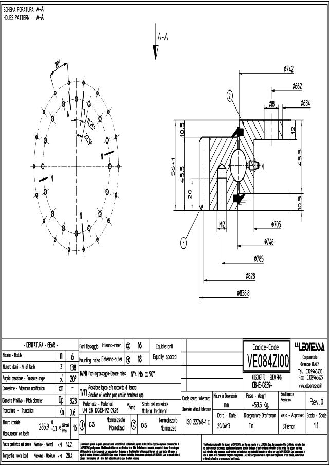 Flange drejekrans Z  Ø839