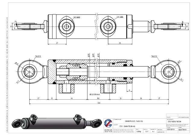 Cylinder l-min = 320 mm