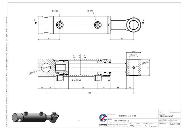 Cylinder l-min = 300 mm